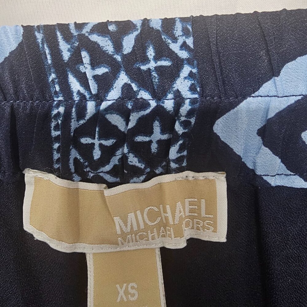Michael Kors Skirt Midi Blue Aztec Boho Festival Casual XS - Picture 6 of 8